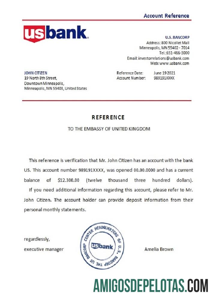 Referência Bancorp dos EUA baixar para verificação